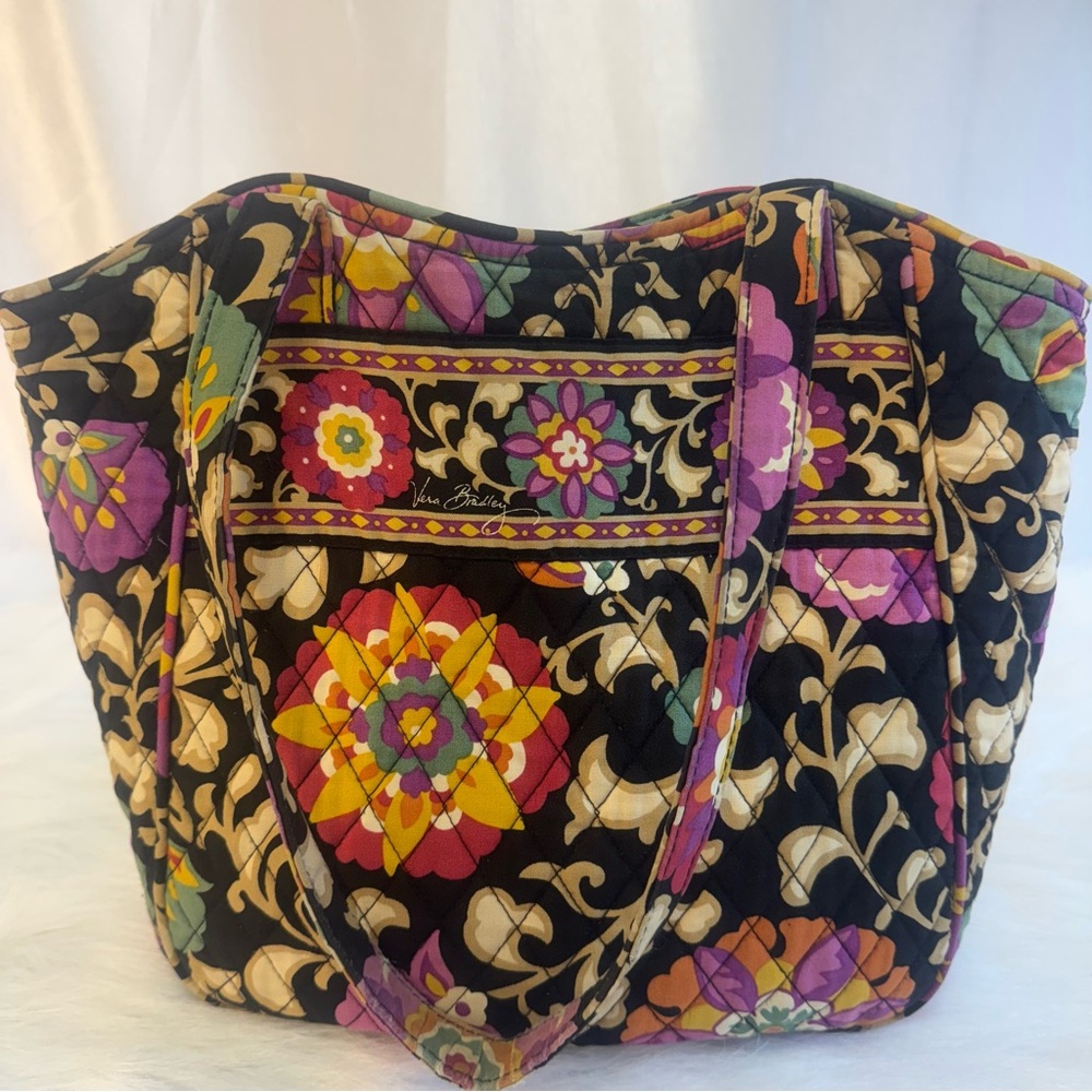 Vera Bradley Suzani Retired Multicolor Floral Tote Bag Purse